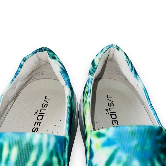 J/Slide Dusty Slip-on Casual Platform Sneakers Blue Tie Dye Women's 8 - Picture 11 of 11